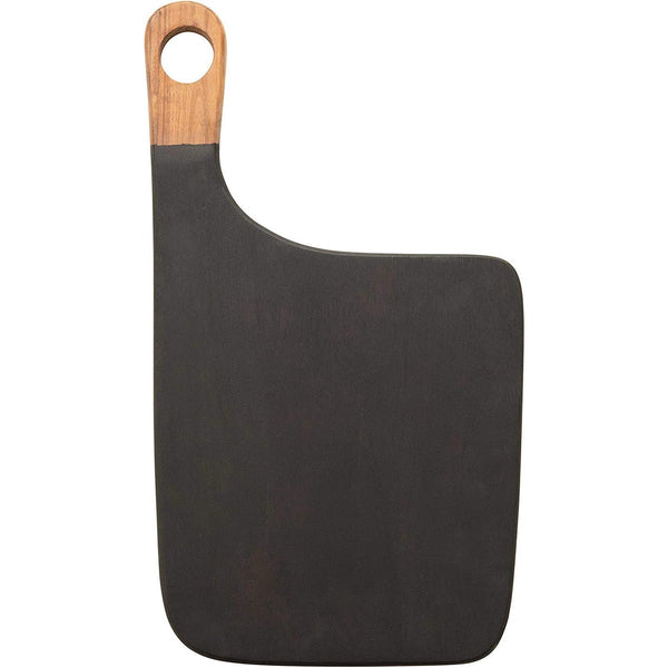 17" Acacia Wood Cheese Handle, Black & Natural Cutting Board - Fry's Superstore
