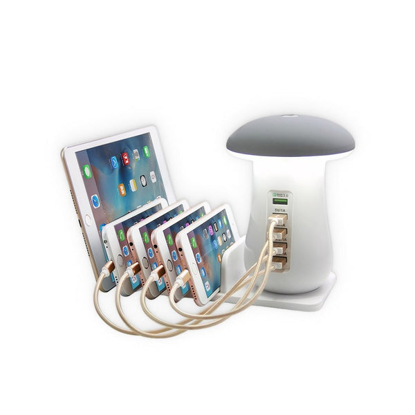 5-Port USB 3.0 Mushroom Lamp Charger Station - Fry's Superstore