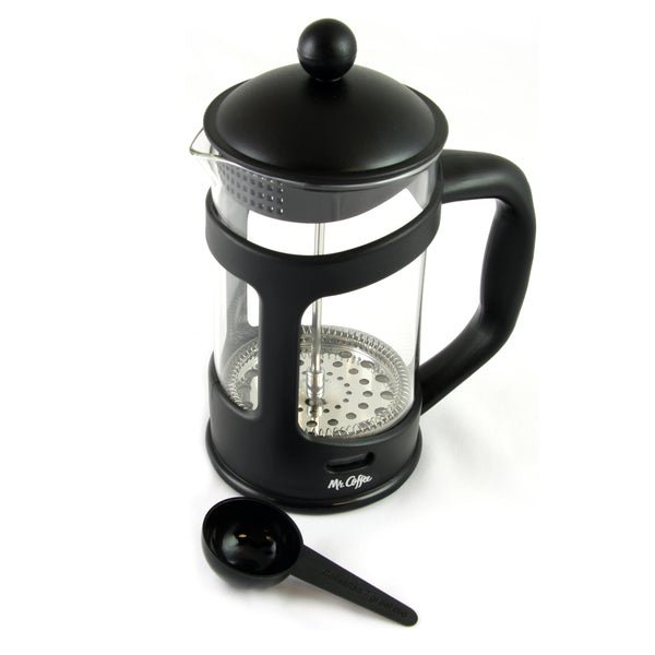 Mr. Coffee Brivio Glass French Press Coffee Maker with Plastic Lid - Fry's Superstore