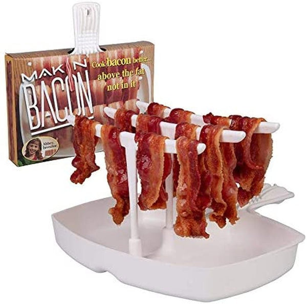 The Original Crispy Makin Bacon Microwave Bacon Tray, 35% Less Fat for a Healthy Breakfast - Fry's Superstore