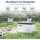 12 Volt Portable Refrigerator Freezer Cooler, 20 Liter (22qt) with 12/24V DC & 110-240V AC - Fry's Superstore