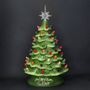 15in Pre-lit Hand-Painted Ceramic Tabletop Christmas Tree with 64 Multicolored Lights - Green - Fry's Superstore