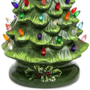 15in Pre-lit Hand-Painted Ceramic Tabletop Christmas Tree with 64 Multicolored Lights - Green - Fry's Superstore