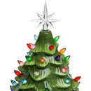 15in Pre-lit Hand-Painted Ceramic Tabletop Christmas Tree with 64 Multicolored Lights - Green - Fry's Superstore