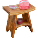 18" Serenity Natural Wood Shower Stool, Side Table - Fry's Superstore