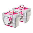 20-Pack 6-Qt. Clear Shoe & Closet Storage Box Stacking Container - Fry's Superstore