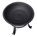 22-inch Fire Pit Steel Wood Burning Small Fire Pit with Spark Screen Log Grate Poker - Fry's Superstore