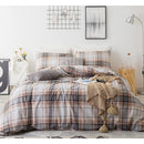 3-Piece Duvet Bedding Cover Set 100% Cotton with Zipper Ties 2 Pillowcases - Fry's Superstore