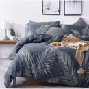 3-Piece Duvet Bedding Cover Set 100% Cotton with Zipper Ties 2 Pillowcases - Fry's Superstore