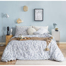 3-Piece Duvet Bedding Cover Set 100% Cotton with Zipper Ties 2 Pillowcases - Fry's Superstore