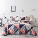 3-Piece Duvet Bedding Cover Set 100% Cotton with Zipper Ties 2 Pillowcases - Fry's Superstore