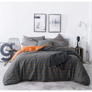 3-Piece Duvet Bedding Cover Set 100% Cotton with Zipper Ties 2 Pillowcases - Fry's Superstore