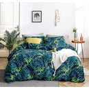 3-Piece Duvet Bedding Cover Set 100% Cotton with Zipper Ties 2 Pillowcases - Fry's Superstore