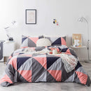3-Piece Duvet Bedding Cover Set 100% Cotton with Zipper Ties 2 Pillowcases - Fry's Superstore