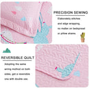 3-Piece Kids Pink Summer Comforter Quilt Bedspread, Girls Alpaca Cactus Theme - Fry's Superstore