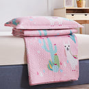 3-Piece Kids Pink Summer Comforter Quilt Bedspread, Girls Alpaca Cactus Theme - Fry's Superstore