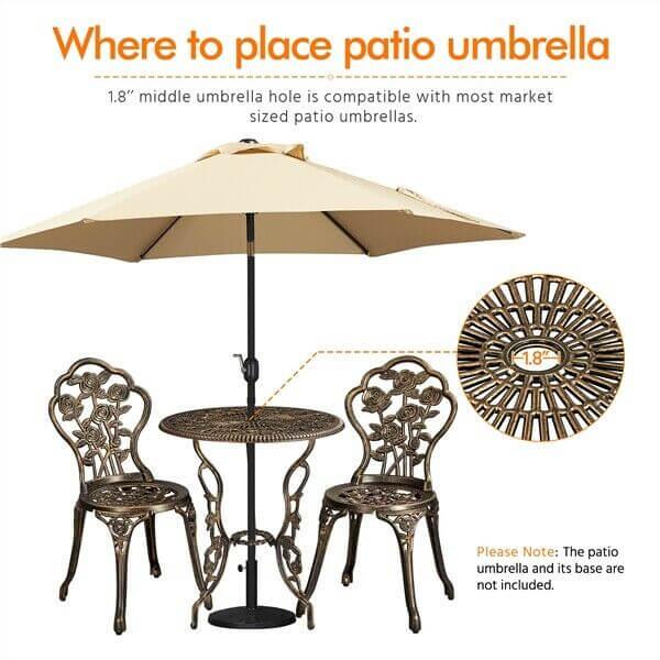 3 Piece Patio Bistro Table Set - Fry's Superstore