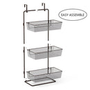 3-Tier Basket Hanging Heavy Duty Over The Door Organizer Shelf Storage - Fry's Superstore
