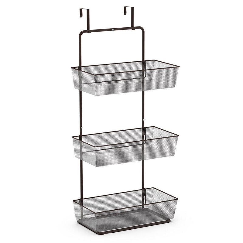 3-Tier Basket Hanging Heavy Duty Over The Door Organizer Shelf Storage - Fry's Superstore