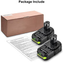 3.0Ah 18 Volt P102 Battery Replacement for Ryobi 18V Battery Lithium One+ Plus, 2 Pack - Fry's Superstore
