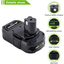3.0Ah 18 Volt P102 Battery Replacement for Ryobi 18V Battery Lithium One+ Plus, 2 Pack - Fry's Superstore