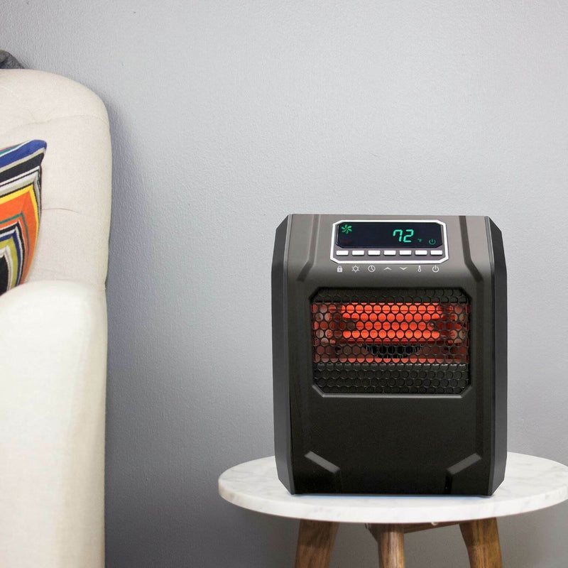 4 Element 1500W Portable Electric Infrared Quartz Indoor Space Heater, Lifesmart - Fry's Superstore