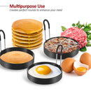 4 Pack Stainless Steel Egg Cooking Rings, Pancake Mold For Frying Eggs and Omelets - Fry's Superstore