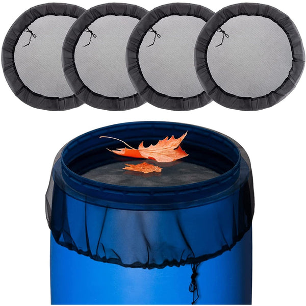 4 Pcs Mesh Netting Rain Barrel Cover with Drawstring - Fry's Superstore