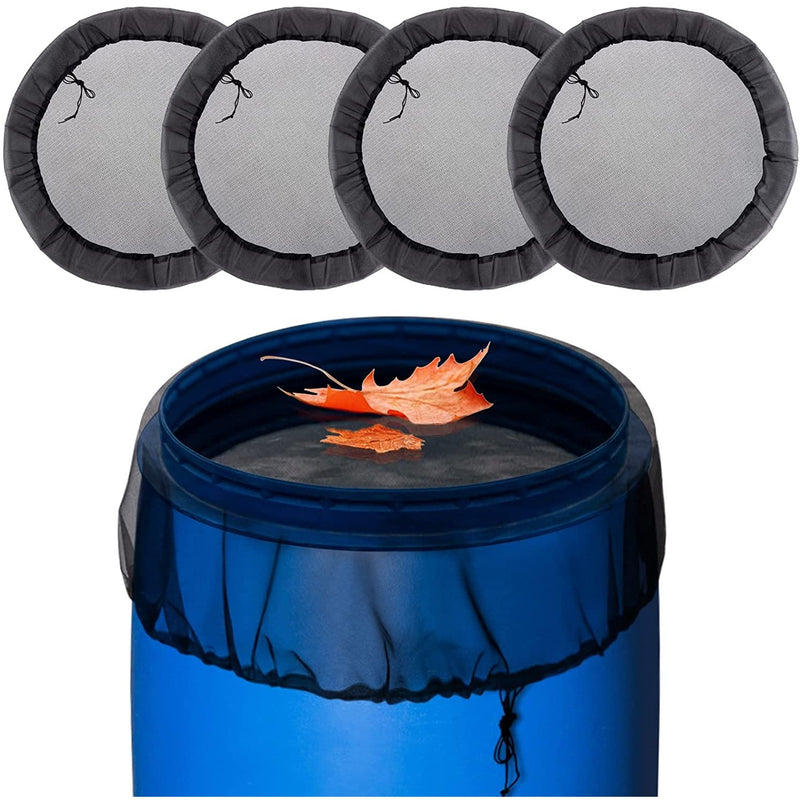 4 Pcs Mesh Netting Rain Barrel Cover with Drawstring - Fry's Superstore