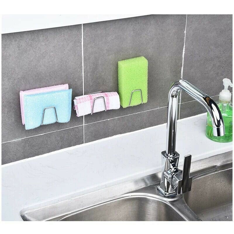 4pc Kitchen Stainless Steel Self Adhesive Sink Sponges Holder - Fry's Superstore