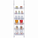 6 Basket Over The Door Pantry Organizer Rack, Steel & Resin Construction - Fry's Superstore