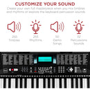 61-Key Beginners Electronic Keyboard Piano Set with Lighted Keys, LCD Screen, Headphones - Fry's Superstore