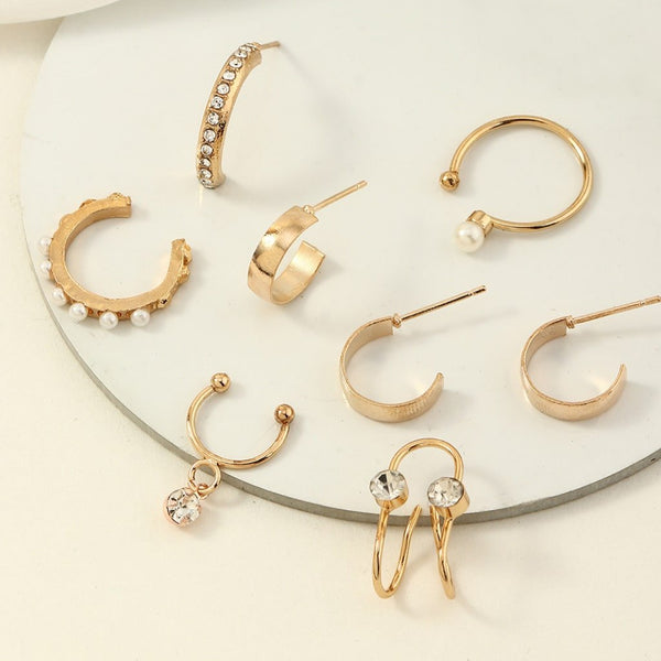 8 Pcs Pearl Stud Earrings - Fry's Superstore