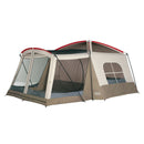 8-Person Large Outdoor Camping Tent with Screen Room, Brown - Fry's Superstore