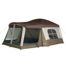8-Person Large Outdoor Camping Tent with Screen Room, Brown - Fry's Superstore
