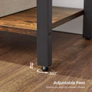 VASAGLE 4-Tier Standing Unit Bookshelf Bookcase Industrial Design Rustic Brown