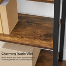 VASAGLE 4-Tier Standing Unit Bookshelf Bookcase Industrial Design Rustic Brown