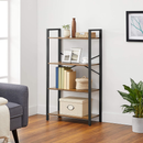 VASAGLE 4-Tier Standing Unit Bookshelf Bookcase Industrial Design Rustic Brown