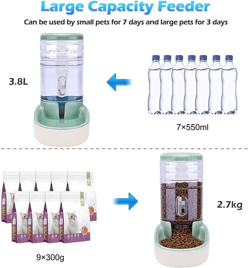 Automatic Dog Cat Gravity Food Feeder and Water Dispenser - Fry's Superstore