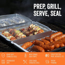 BBQ 'N SERVE Premium Set, 3 Grill Baskets, Bamboo Cutting Board, Serving Tray, and Plastic Lid - Fry's Superstore