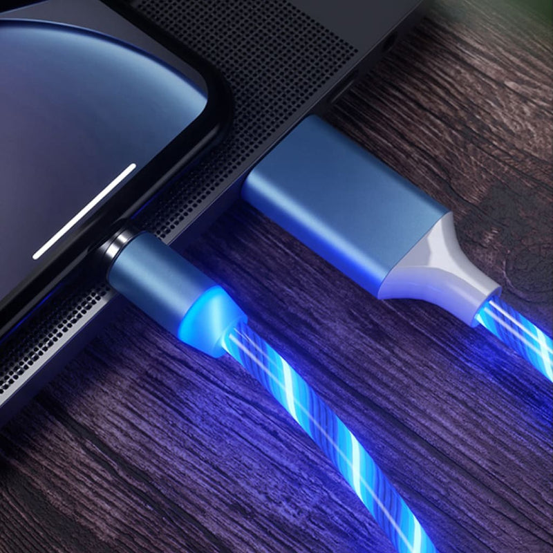 Blue LED 3-in-1 USB Charging Cord - Fry's Superstore