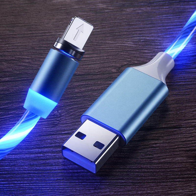 Blue LED 3-in-1 USB Charging Cord - Fry's Superstore