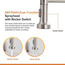 Brushed Nickel Kitchen Faucet Sink Single Lever with Pull Down Sprayer - Fry's Superstore