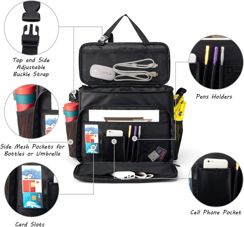 Car Front Seat Organizer, Passenger Seat Storage Bag with Padded Sleeve for Laptop - Fry's Superstore