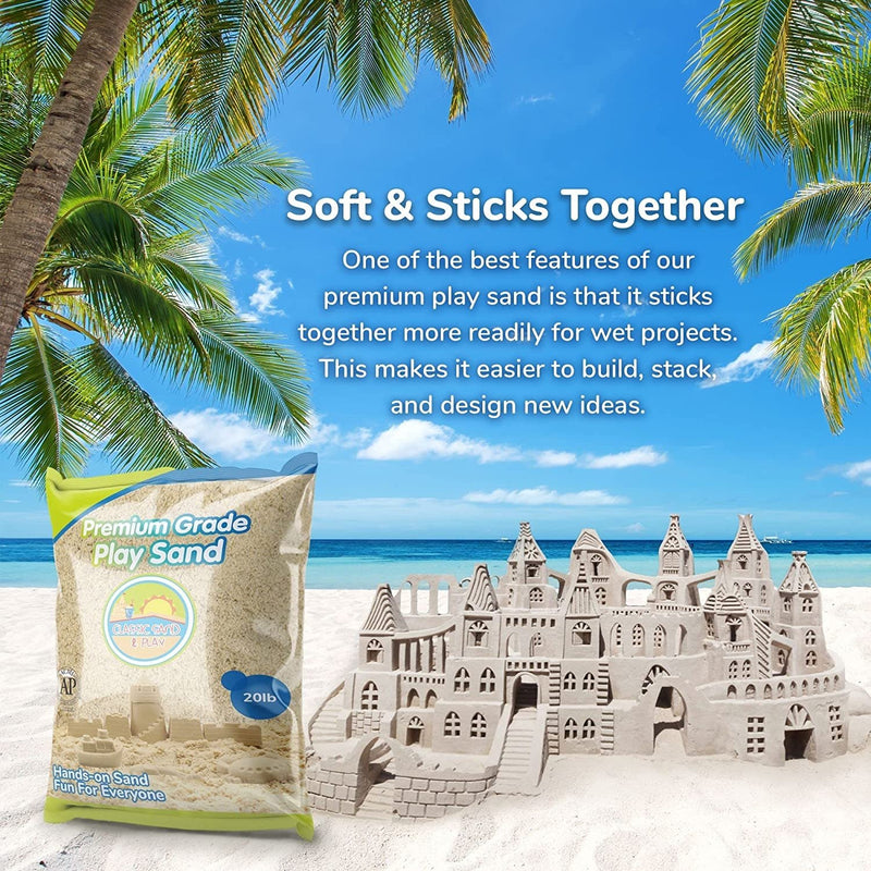 Classic Sand and Play Sand for Sandbox, Table, and Outdoor Use, 20 lb. Bag, Natural, Non-Toxic - Fry's Superstore