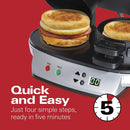 Dual Breakfast Sandwich Maker with Timer, Silver (25490A) - Fry's Superstore