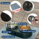 Elevated Cat Food Bowls with Silicone Feeding Mat for Cats, Kittens, Small Dogs - Fry's Superstore