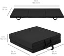 Folding Gym Tri-Fold Exercise Gymnastics Aerobics Workout Fitness Floor Mat w/Carrying Handles - Fry's Superstore