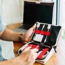 Full-Grain Leather Travel Tote for Chargers, Cables & Adapters - Fry's Superstore