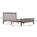 Full-Size Bed Frame Walnut - Fry's Superstore